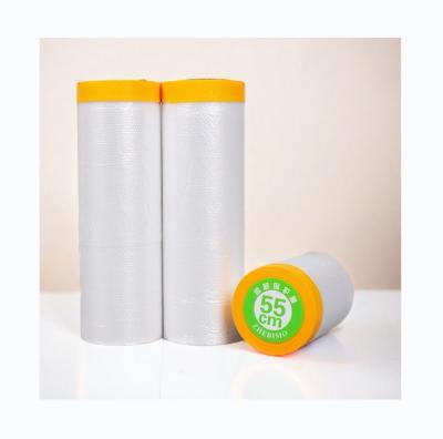 China Hand-Powered Pre Folded Masking Film for Painting Protection 10m-25m Coverage for sale