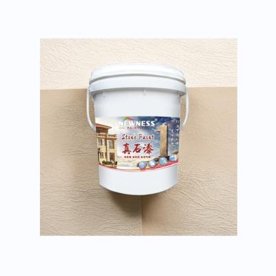 China Water Based Rock Chip Exterior Silicone Stone Paint For Commercial And Residential Building for sale