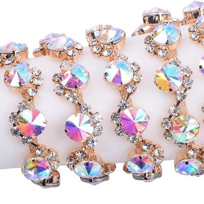 China Flatback Crystal Rhinestone Chain Trim for Sewing Crafts, DIY, Decoration for sale