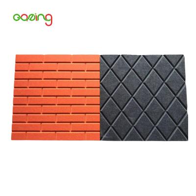 China Modern Eco-friendly 12mm Polyester Fiber PET Acoustic Sound Absorbing Wall Panels For Interior Decoration for sale