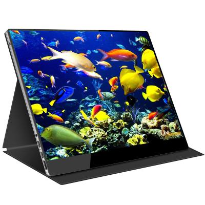 China Newest Speaker Style Portable Monitor 15.6 Inch 1920x1080p FHD IPS Built-in Battery with Type-C for PC Mobile Laptop XBOX/PS4 for sale