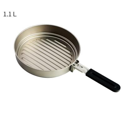 China 1100ml Lightweight Outdoor Titanium Camping Cooking Pots And Filters Large Titanium Frying Pan for sale