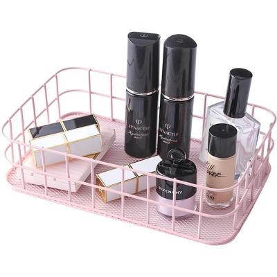 China New-fashion Sundries Storage Box Girl Heart Basket Grid Dormitory Storage Desktop Storage Box for sale