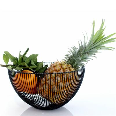 China Simple European-style home storage basket fruit living room fruit dish wrought iron stocked creative basket for sale