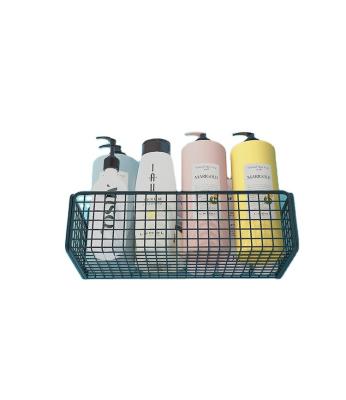 China Art Decor Best Quality Promotional Wall-mounted Household Grid Basket Organizer Bathroom Storage Hanging Basket for sale