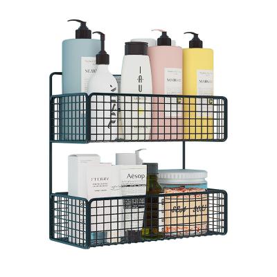 China Minimalist New Products Pendant Wall Mounted Metal Mesh Storage Basket Organizer for sale