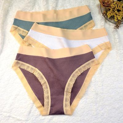 China Ladies Antibacterial High Elastic Briefs Hippie Eazmol Pure Cotton and Yarn Underwear Youth Large Size Fat for sale