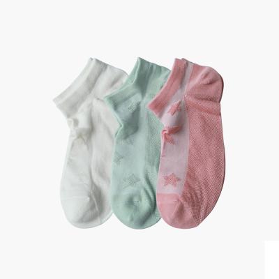 China Women Autumn Thin Mesh Cotton Socks Moisture Wicking Breathable Deodorant Shallow Mouth eazmol Sports Short Socks for sale