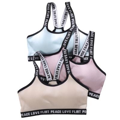 China Eazmol One Piece Push Up Elastic Sports Bra Fitness Yoga Sports Bras Grow Wide Strap Ladies Bra for sale