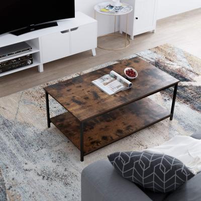 China Nordic Steel Coffee Table (The Other) Walnut Center Adjustable Wood Coffee Table Black And TV Cabinet for sale