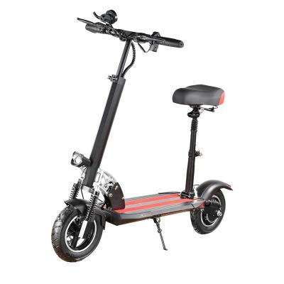 China ZEUSFIT 800W 36V 10A unisex electric scooter 10 inch double shock absorption brake folding electric scooter with seat for sale for sale