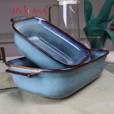 China UNICASA Viable Wholesale High Quality Porcelain Dish Kitchen Ceramic Bakeware Baking Set for sale