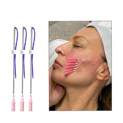 China Safe And Reliable High Quality Facial Type W Needle Pdo Threads Eye Wrinkle Removal for sale