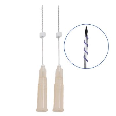 China Easy To Use Aesthetic Beauty Hilos Anti Aging Tensores Pdo Absorbing Tornado Sterile Surgical Screw Lift Suture Sharp Needle 27g 50mm for sale