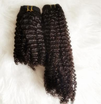 China 3c 4a Raw Curly Kinky Curly Intact Cuticle Aligned Unprocessed Real Virgin Human Hair Brazilian Raw Hair Bundles Extension for sale