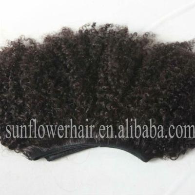 China Hot Selling High Quality 3a 4c Virgin Remy Afro Mongolian Kinky Curly Hair Weaves Sunflower Hair Company Factory Supply for sale