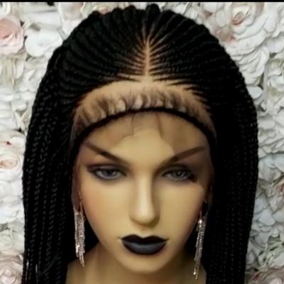 China Cheap braided! ! ! New Look Box Braid Twist Knotless Braided Wig For Black Women Lace Front Wig for sale