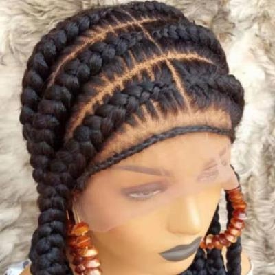 China Synthetic Cornrow Wig Hair Root Braided Wig Braided Wig Hair Wigs Synthetic Braided for sale