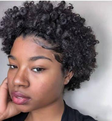 China Cheap jerry curly lead wave pixie cut water curly wig for sale