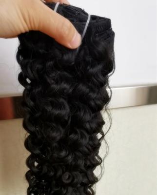 China Wholesale Raw Kinky Curly 3a 3b Cuticle Aligned Real Hair Clip Ins Curly Extensions For Black Women for sale