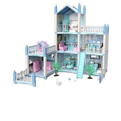 China Mini Furniture Dollhouse Cheaper Toy Non - Toxic Material Playing Time For Girls Doll House for sale