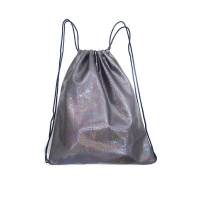 China Environmentally Friendly Heavy Duty Translucent Twine Cool Frosted Polyester Storage Packaging Bag EVA Pvc Drawstring Bag Eco-friendly Suction for sale