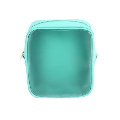 China Popular Durable Women PVC Shiny Cosmetic Bag Travel Folding Hang Toiletry Bag Waterproof Wash Toiletry Bag for sale