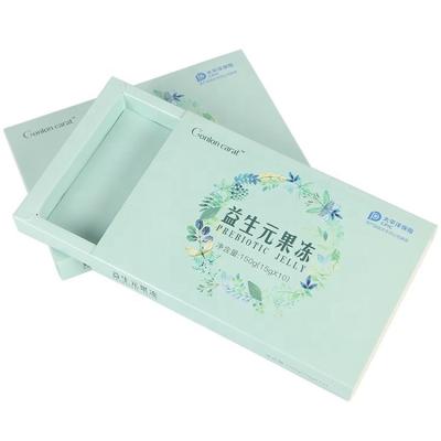 China Recyclable Logo Printing Green Rectangular Foldable Custom Sliding Packaging Boxes Cosmetics Luxury Skincare Facial Mask Drawer Gift Box for sale