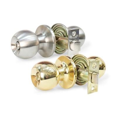 China Privacy Feature High Quality Round Door Knob For Bathroom Bedroom 2501-BK for sale