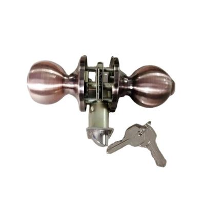 China High Quality Zinc Alloy Lock And Locked Entry Ball Door Knobs Wrth Keys 2502-ET for sale