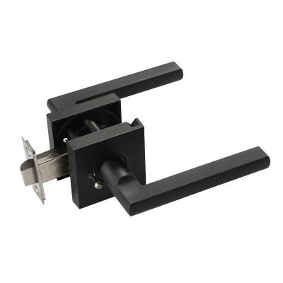 China Modern Reversible Lever Interior Door Handles from Matt Black Concealed Screws Installation for sale