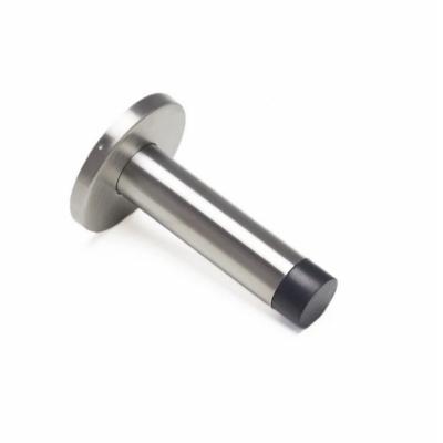 China Modern Heavy Duty 304 Stainless Steel Door Stopper With Rubber Tips Bumper for sale