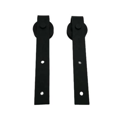 China Modern Black 6Ft Heavy Duty Carbon Steel Sturdy Door Handle Set Sliding Security Key Door Handle Set for sale