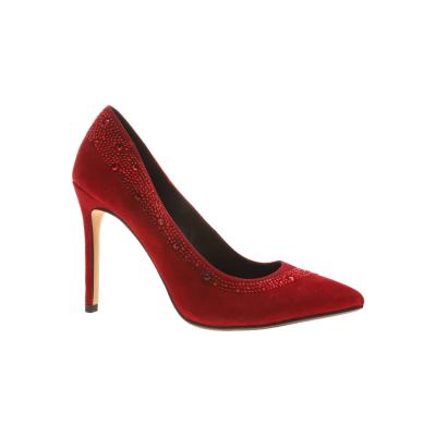 China Size Increasing Upper Elegant Suede With Crystal Decoration Women High Heel Pumps for sale