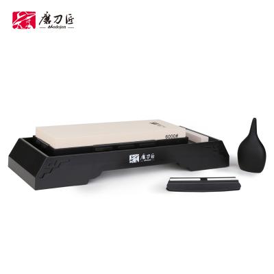 China Viable TG9100 10000 Grit Single Side TAIDEA Whetstone Kitchen Knife Sharpening Stone Set With ABS Base + Anti-Slip Oil Sharpene for sale