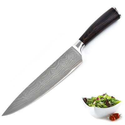 China Japanese Kitchen Chef Knife Damascus Chef Stainless Steel Meat Cleaver Raw Fish Rosewood Viable Net 124 Japanese Kitchen Knives for sale