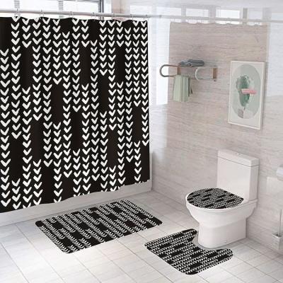 China Stocked Luxury New Style Marble Shower Curtain Polyester Shower Curtain With Lower Price for sale