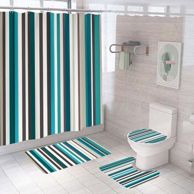 China Nice High Quality Stocked Polyester Shower Curtain for sale