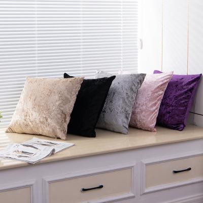 China 2021 Hot Selling Anti-static Advanced Crumpled Velvet Square Comfortable Decorative Pillowcase for sale