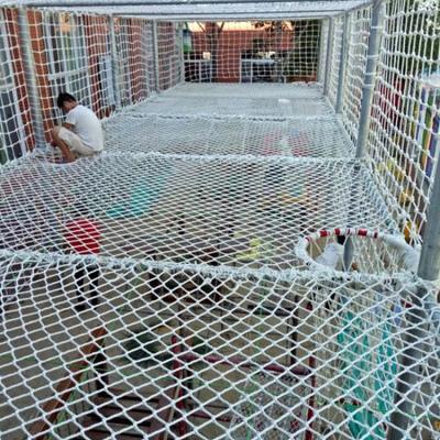 China Rainbow Rope Net Indoor Playground Full Color Customized Climbing Net for sale