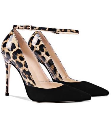 China Custom Sexy High Heel Women's Shoes Anti-Smell Leopard Leather Women Pumps Sexy Heels Ladies Stilettos For Lady for sale