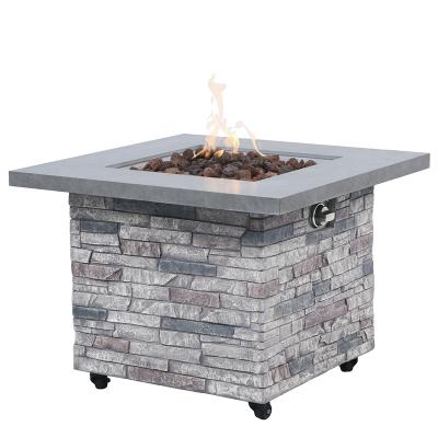 China Backyard Manufacturers Wholesale 36 Inch Cascade Q Gas Burner Fire Pit Propane Gas Fire Pit Table for sale