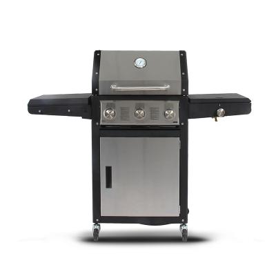 China Easily Assembled Wholesale Price Stainless Xenon 3-Burner Gas Grill BARBECUE Freestanding Gas Grill for sale