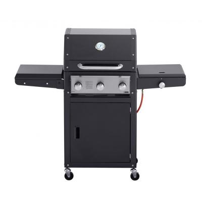 China Fashion Design Xenon Gas 3-Burner Mini Bbq Gas Grill Easily Assembled Black Grill for sale