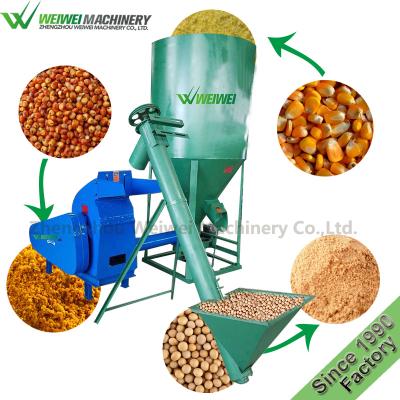 China Cheap Poultry Farm Weiwei Price Pig/Sheep/Chicken/Cow/Poultry Feed Mixer Feed Crushing Machine for sale