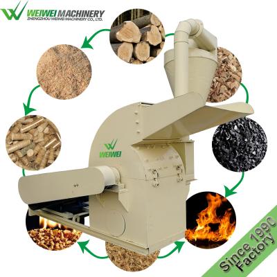 China Cutting of Forestry Log Waste Weiwei Factory Price Biomass Wood Sawdust Pellet Crusher Mill for Sale for sale