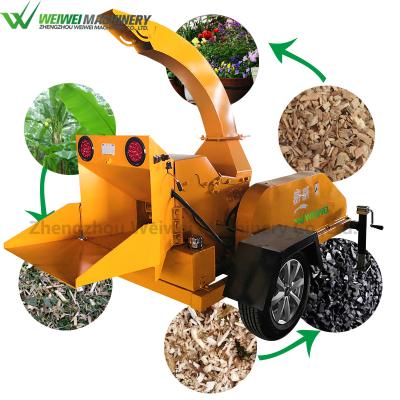 China Cheap Weiwei Branch Shredder Crusher 1000kg/h Weiwei Price Movablewood Crusher Tree Branch Crusher for sale