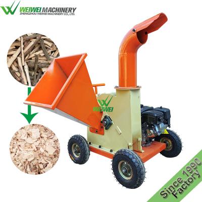 China Cutting Forestry Log Waste Weiwei 1t Capacity Wood Chips Making Wood Chipper Shredder With Gasoline Power for sale