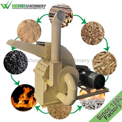 China Cutting Weiwei Wood Shredder Waste Forestry Log Crusher Coconut Husk Wood Cutting Machine for sale