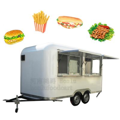 China Mobile Vegetable Processing Plant Fast Food Kiosk Street Food Kiosk BBQ Grill Taco Food Trailer Truck Truck for sale